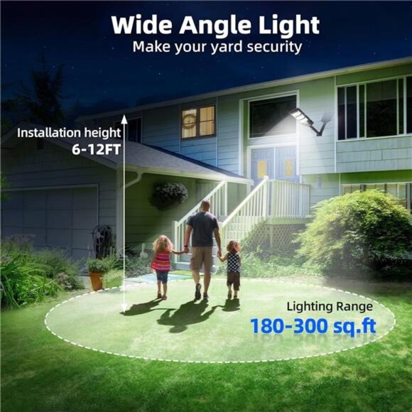 Solar Street Lights Outdoor Motion Sensor Waterproof Dusk to Dawn Yard Path Ligh - Picture 5 of 7